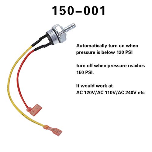 Air Pressure Switch 150 PSI Pressure Switch 120 PSI Pressure Switch Air Compressor Pressure Switch 150PSI Pressure Switch Pressure Controller 120PSI Pressure Switch 120V AC Pressure Switch