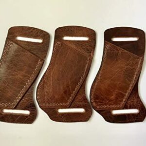 Custom Leather Sheath for Buck 110 Or 112, Water Buffalo Antique Brown Leather Sheath, Right-Hand Cross Draw to Fit on The Left-Side, Strong and Durable, Sheath Only