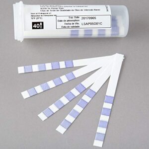 3M Low Range Frying Oil Quality Test Strips Kit, 1005, Monitor Shortening Quality with Oil Test Paper, Accurately Measures FFA Concentration up to 2.5 Percent, 1 Bottle of 40 Oil Test Strips