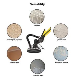 Drywall Sander with Vacuum, Labor-Saving Handle and Unique Fixture for Ceiling Sanding, Electric Drywall Sander with LED Light, ETL Listed, CUBEWAY