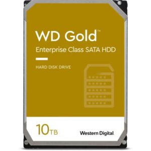 Western Digital 10TB WD Gold Enterprise Class Internal Hard Drive - 7200 RPM Class, SATA 6 Gb/s, 256 MB Cache, 3.5" - WD102KRYZ