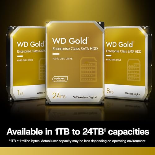 Western Digital 10TB WD Gold Enterprise Class Internal Hard Drive - 7200 RPM Class, SATA 6 Gb/s, 256 MB Cache, 3.5" - WD102KRYZ