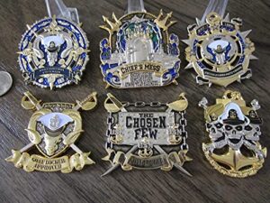 set of 6 usn cpo navy chief goat locker chief petty officer challenge coins