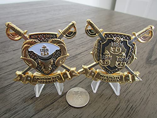 Set of 6 USN CPO Navy Chief Goat Locker Chief Petty Officer Challenge Coins