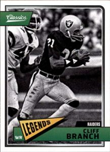 2018 classics football #169 cliff branch oakland raiders legend panini nfl card