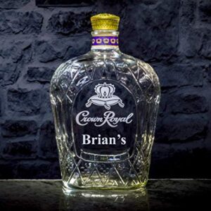 Crown Royal Whisky Personalized Engraved EMPTY Bottle/Decanter