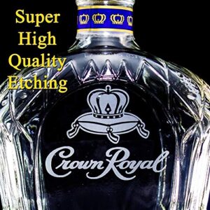 Crown Royal Whisky Personalized Engraved EMPTY Bottle/Decanter