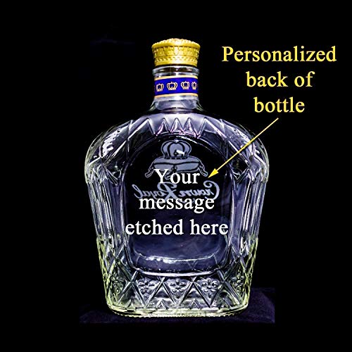 Crown Royal Whisky Personalized Engraved EMPTY Bottle/Decanter