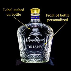 Crown Royal Whisky Personalized Engraved EMPTY Bottle/Decanter