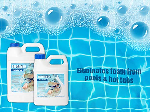 Pool & Hot Tub Defoamer, 1 Gallon, Quickly Eliminate Foam in Pool or hot tubs.