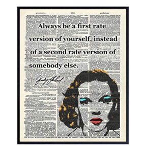judy garland inspirational quote upcycled dictionary wall art poster print - great motivational gift for women, wizard of oz fans - contemporary modern pop art home and office decor, 8x10 photo
