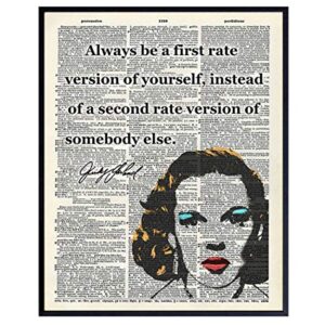 Judy Garland Inspirational Quote Upcycled Dictionary Wall Art Poster Print - Great Motivational Gift for Women, Wizard of Oz Fans - Contemporary Modern Pop Art Home and Office Decor, 8x10 Photo