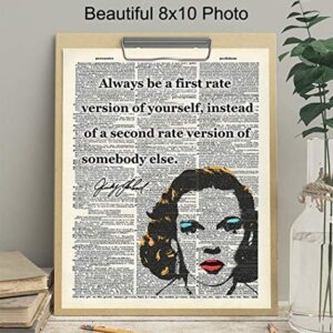 Judy Garland Inspirational Quote Upcycled Dictionary Wall Art Poster Print - Great Motivational Gift for Women, Wizard of Oz Fans - Contemporary Modern Pop Art Home and Office Decor, 8x10 Photo