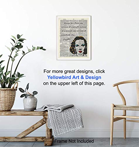 Judy Garland Inspirational Quote Upcycled Dictionary Wall Art Poster Print - Great Motivational Gift for Women, Wizard of Oz Fans - Contemporary Modern Pop Art Home and Office Decor, 8x10 Photo