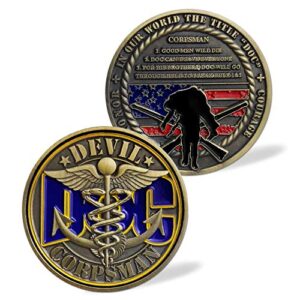 u.s. navy corpsman doc challenge coin devil corpsman commemorative coin
