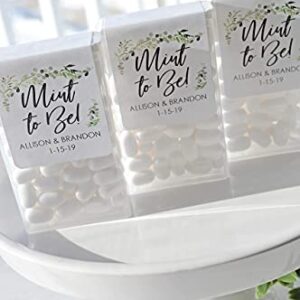 Wedding Favors Tic Tac LABELS Mint To Be, Bridal Shower Favor, Engagement Party Favor, Greenery Leaf - Set of 24 Labels