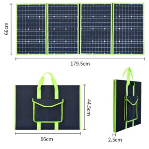 XINPUGUANG Foldable Solar Panel 200W 12V Portable Solar Charger with 20A Charge Controller for Battery Power Station Camping Travel RV Van Outdoor