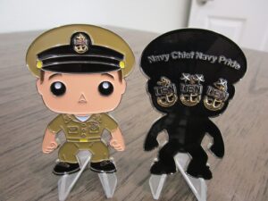usn oversized head style male navy chief navy pride khaki uniform cpo challenge coin