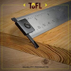 A Set of Hooked Rulers (1)6 and (1)12 Inch Hooked Rulers Standard and Metric Measurements Double Sided Machinist Rule Crafting Woodworking Straight Edge Design Layout by TOFL