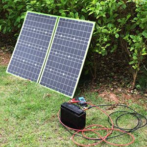 XINPUGUANG 100W Foldable Solar Panel Portable Solar Kit 12V with 10A Charge Controller Connector Cable for Power Station,Battery, Camping, RV,Boat, Outdoor