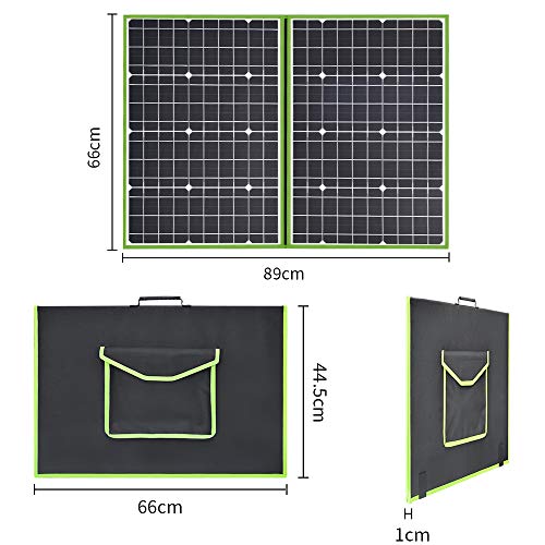 XINPUGUANG 100W Foldable Solar Panel Portable Solar Kit 12V with 10A Charge Controller Connector Cable for Power Station,Battery, Camping, RV,Boat, Outdoor