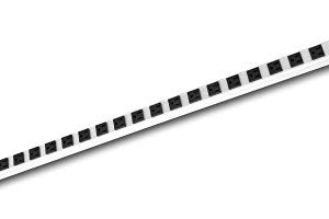 24 Outlet 48” (4’) Power Strip Heavy Duty Aluminum Multi Plug, Resettable Circuit Breaker, 15 Ft Long Power Cord, Multiple Position mounting Brackets Included