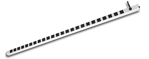 24 Outlet 48” (4’) Power Strip Heavy Duty Aluminum Multi Plug, Resettable Circuit Breaker, 15 Ft Long Power Cord, Multiple Position mounting Brackets Included