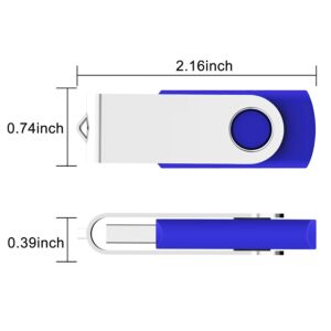 KEXIN USB Flash Drive 32gb Thumb Drive 10 Pack 32 GB Flash Drives Bulk USB Jump Drive Memory Stick Data Storage Pen Drive, Blue