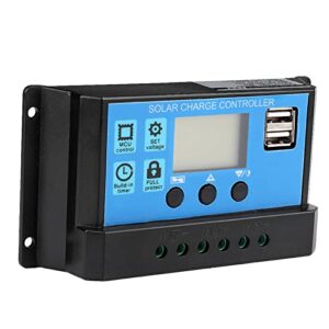 Solar Charge Controller, 60A/50A/40A/30A/20A/10A 12V 24V Auto Solar Charge Controller PWM Controller (60A)