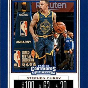 2019-20 Contenders Draft Picks Season Ticket #48 Stephen Curry Golden State Warriors Official Panini NCAA Collegiate Basketball Card (any streak on scan is NOT on the card)