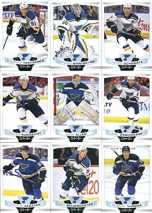 2019-20 o-pee-chee hockey st. louis blues team set of 18 cards: vladimir tarasenko(#37), jordan binnington(#43), jaden schwartz(#52), oskar sundqvist(#134), jake allen(#220), joel edmundson(#235), colton parayko(#236), jay bouwmeester(#264), robert thomas