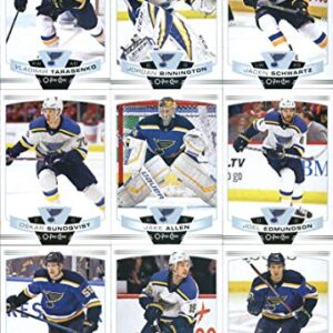 2019-20 O-Pee-Chee Hockey St. Louis Blues Team Set of 18 Cards: Vladimir Tarasenko(#37), Jordan Binnington(#43), Jaden Schwartz(#52), Oskar Sundqvist(#134), Jake Allen(#220), Joel Edmundson(#235), Colton Parayko(#236), Jay Bouwmeester(#264), Robert Thomas