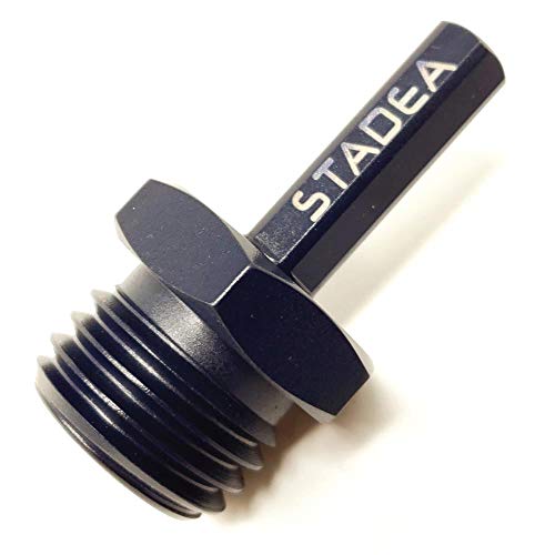 Stadea ADC107K Core Bit Adapter for Threaded Diamond Core Drill Bit Hole Saw -Series Super A - 1/2" Hexagonal to 1 1/4"-7 Male