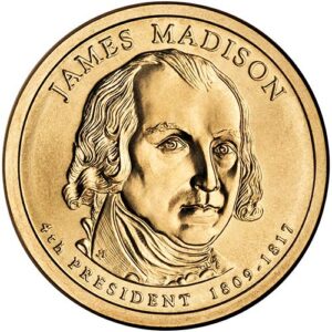 2007 p position a satin finish james madison presidential dollar choice uncirculated us mint