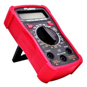 Digital Multimeter 2000 Counts Voltmeter Measures AC DC Voltage, Resistance, Current, Continuity, Diode Multi Tester with Probes, Test Clips, Dupont Wires, Crocodile Clips, Wire Stripper from Plusivo