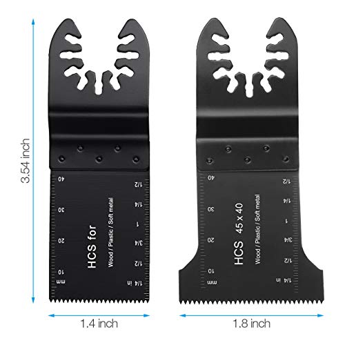 Powerextra 50 Pack Bi-Metal Wood/Metal Oscillating Saw Blades Universal Quick Release Multitool Tool Blade Japan Tooth for Bosch, Craftsman, DeWalt, Dremel, FEIN, Ridgid, TCH, Makita, Milwaukee