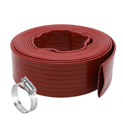 Eastrans 2 IN x 50 FT Pool Backwash Hose, Extra Heavy Duty Discharge Hose,10 Bar Working Pressure, 30 Bar Burst Pressure Thick 1.8mm, High pressure resistance,Ultra Strong Wear Resistance,