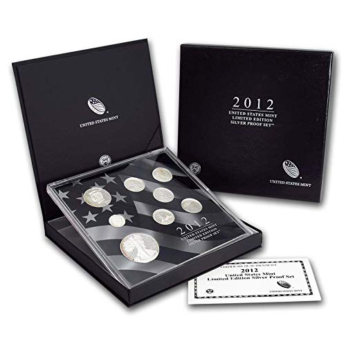 2012 S Limited Edition 8-Piece Silver Proof Set including Proof Silver Eagle $1 US Mint Choice DCAM with Original Packaging, Sleeve and COA