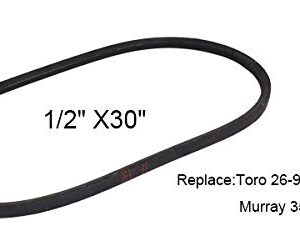 26-9672 Snowthrower Drive V-Belt Replacement Toro 26-9672 622 724 722 Snowblower Belt (1/2" X30")