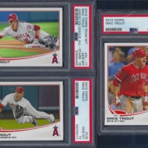 PSA 10 2013 MIKE TROUT TOPPS ROOKIE OF THE YEAR, DEFENSIVE PLAYER OF THE YEAR AND ALL STAR GOLD ROOKIE CUP 3 CARD LOT GRADED PSA 10 GEM MINT ANGELS MVP SUPERSTAR PLAYER