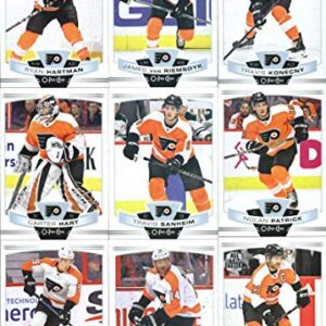 2019-20 O-Pee-Chee Hockey Philadelphia Flyers Team Set (Made by Upper Deck) of 16 Cards: Ryan Hartman(#3), James van Riemsdyk(#8), Travis Konecny(#53), Carter Hart(#64), Travis Sanheim(#96), Nolan Patrick(#195), Ivan Provorov(#273), Sean Couturier(#287),