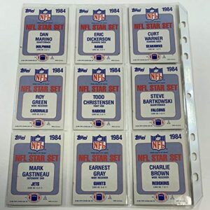 1984 Topps Stars Football 11 Card Glossy Set Dan Marino Rookie