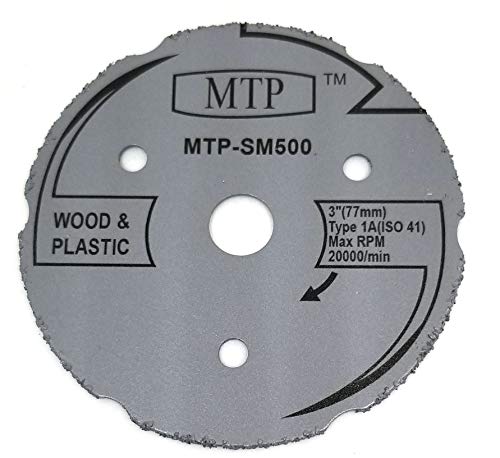 MTP Brand Pack of 8 Assort 3" Wood Plastic Metal Masonry Cutting Wheel Compatible to use for Dremel SM600 Saw Max - 7/16" Arbor