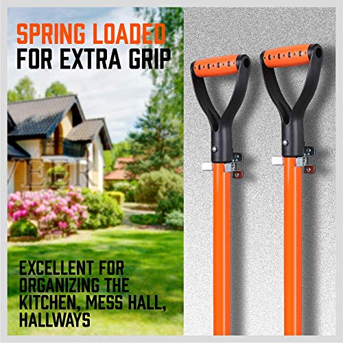 HORUSDY 10 Pack Spring Grip Mop and Broom Holder for Shovel, Rake, Broom, Mop Holder, Etc.