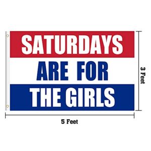 Aisto 3x5 Feet Saturdays are for The Girls Flag, Vivid and Fade Resident Flag For Dorm Room Banner College Parties Outdoor & Indoor Decor