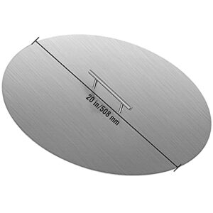 VBENLEM Fire Pit Lid Round 20 Inch Fire Pit Ring Lid 1.5 mm Thick 304 Stainless Steel Fire Pit Burner Cover for Round Patio Fire Pit
