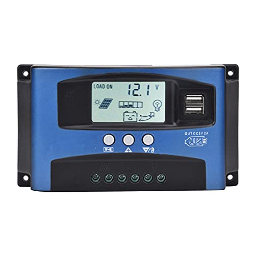 Solar Charge Controller, 12V / 24V 30-100A MPPT Solar Panel Regulator, Auto Focus Tracking, Three Phase Charge Management, Two-Way MoS Anti-Reflux Tube(40A)