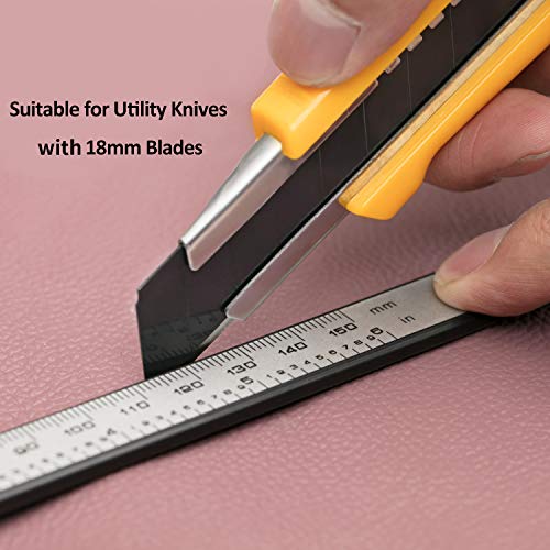 HEIKIO 18mm Snap-off Blades, 50-Pack, Quality Black Carbon Steel Made, Sharp and Durable, Heavy-duty Replacement Blade for 18mm Box Cutter and Utility Knife