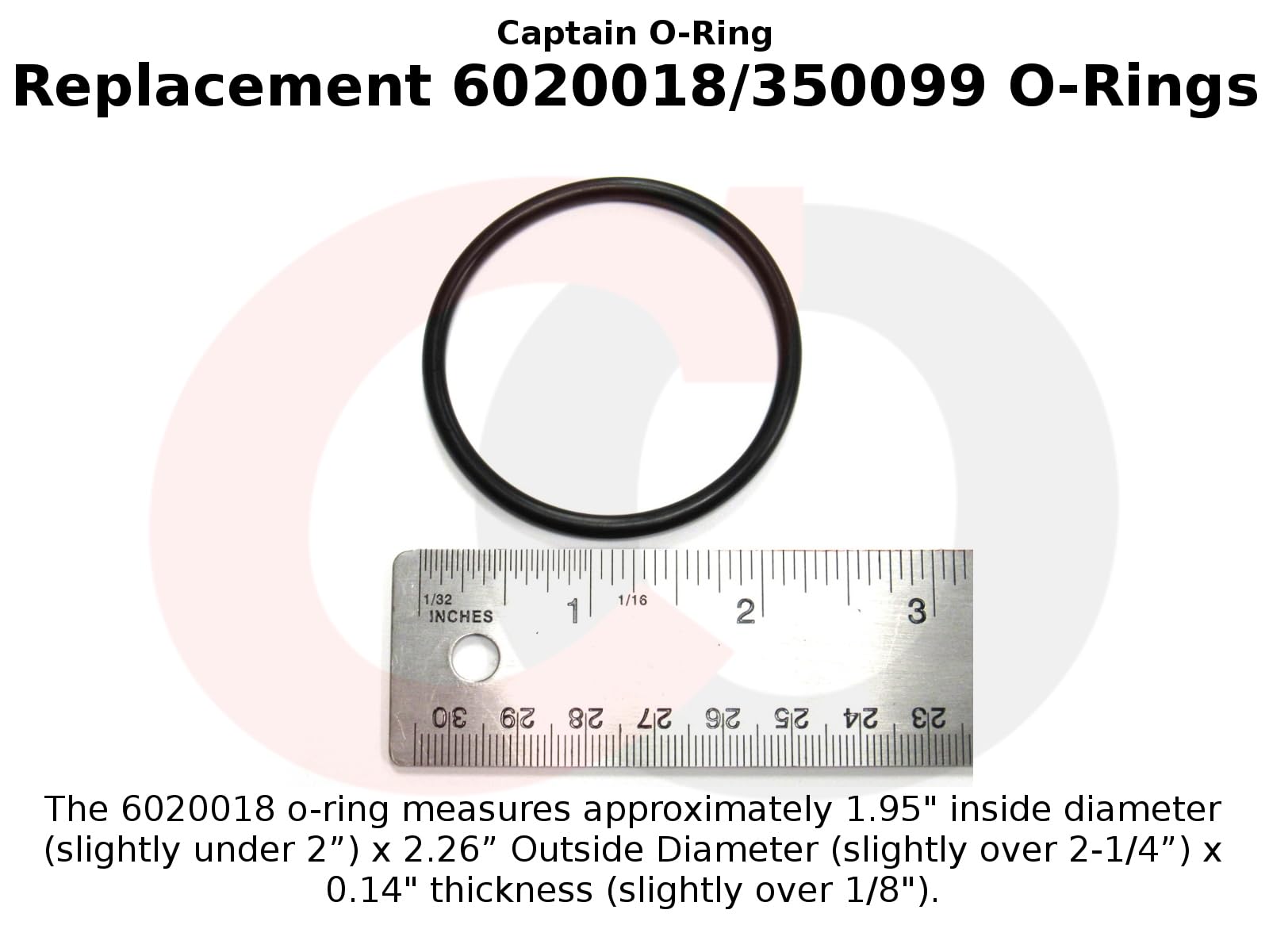 Captain O-Ring 6020018/350099 ORings Compatible with Pentair 350157/351157 Superflo Union Fitting & Sta-Rite SuperMax Adapter (3 Pack)