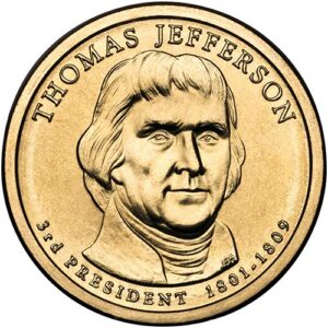 2007 p position a satin finish thomas jefferson presidential dollar choice uncirculated us mint